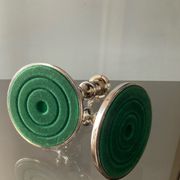 Paire de bougeoirs vintage en métal argenté