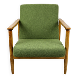 Light Green Boucle GFM-142 Armchair attributed to Edmund Homa, 1970s