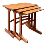 Scandinavian nesting tables in teak from the 1960s.