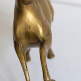 Vintage golden brass horse