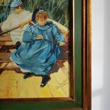 Peinture à l'huile sur toile, signée Hidalgo 1994, 46x58cm avec cadre