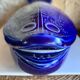 Vintage blue ceramic serving dish by Environmental Ceramics Inc., San Francisco, 1966