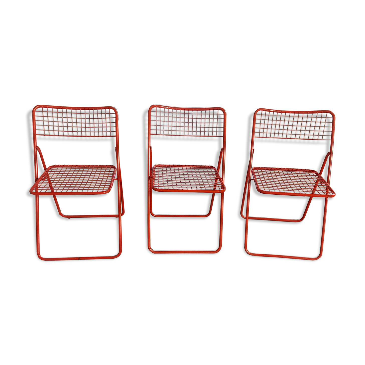 3 Ted Net folding chairs by Niels Gammelgaard , vintage 80's