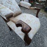 19th century Voltaire armchair with reclining backrest