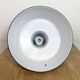 Industrial Black Enamel Factory Lamp with Iron Top, 1950s