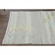 1970s Vintage Turkish Oushak Handmade Wool Cotton Gray Runner Rug 90x341