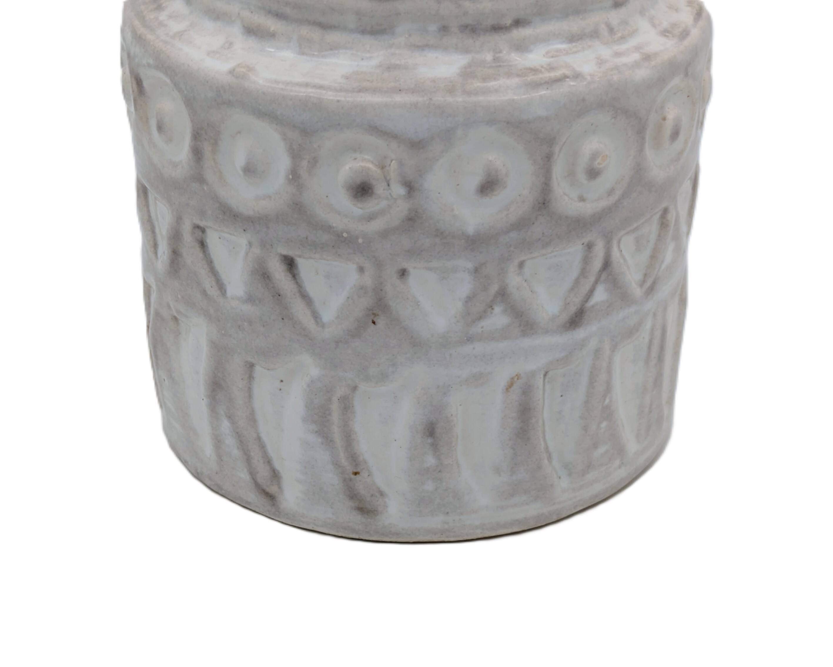 Large Brutalist Textured Ceramic Vase - WGP Fat Lava Style 1960s/1970s