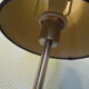 "Trio" table lamp, chromed metal, lampshades with tilting supports