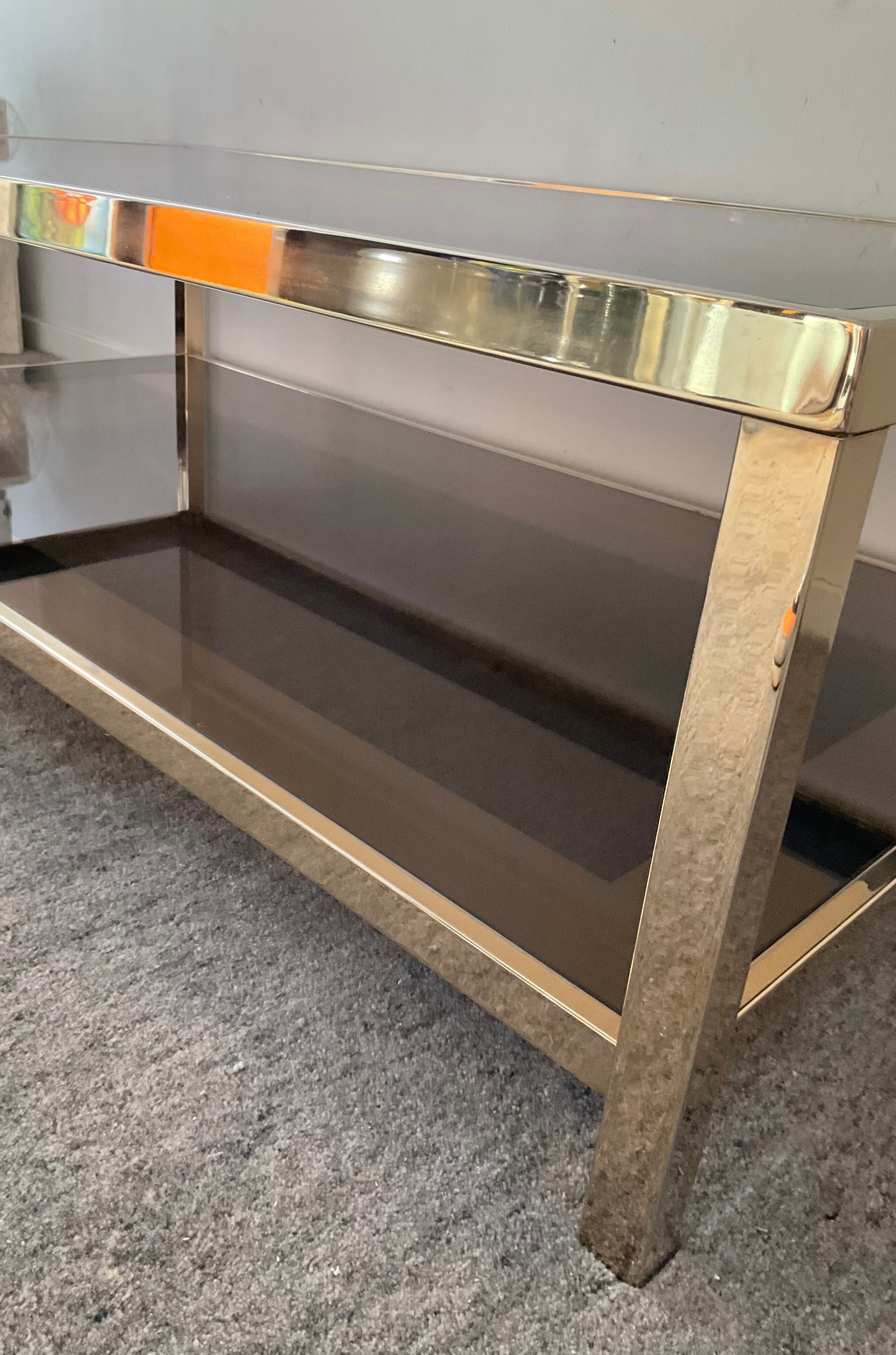 Belgo Chrom fine gold 23ct coffee table from the 70s