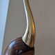 Blue heron of the 60s-70s in brass and rosewood and teak