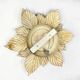 Vintage gold leaf metal flower wall light Florentine wall sconce