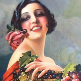 Poster / Old advertising on cardboard