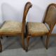 Set of 4 wooden chairs cannage and seat spring