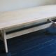 Large mid-century limed solid oak dining table 244 cm x 100 cm, 1950