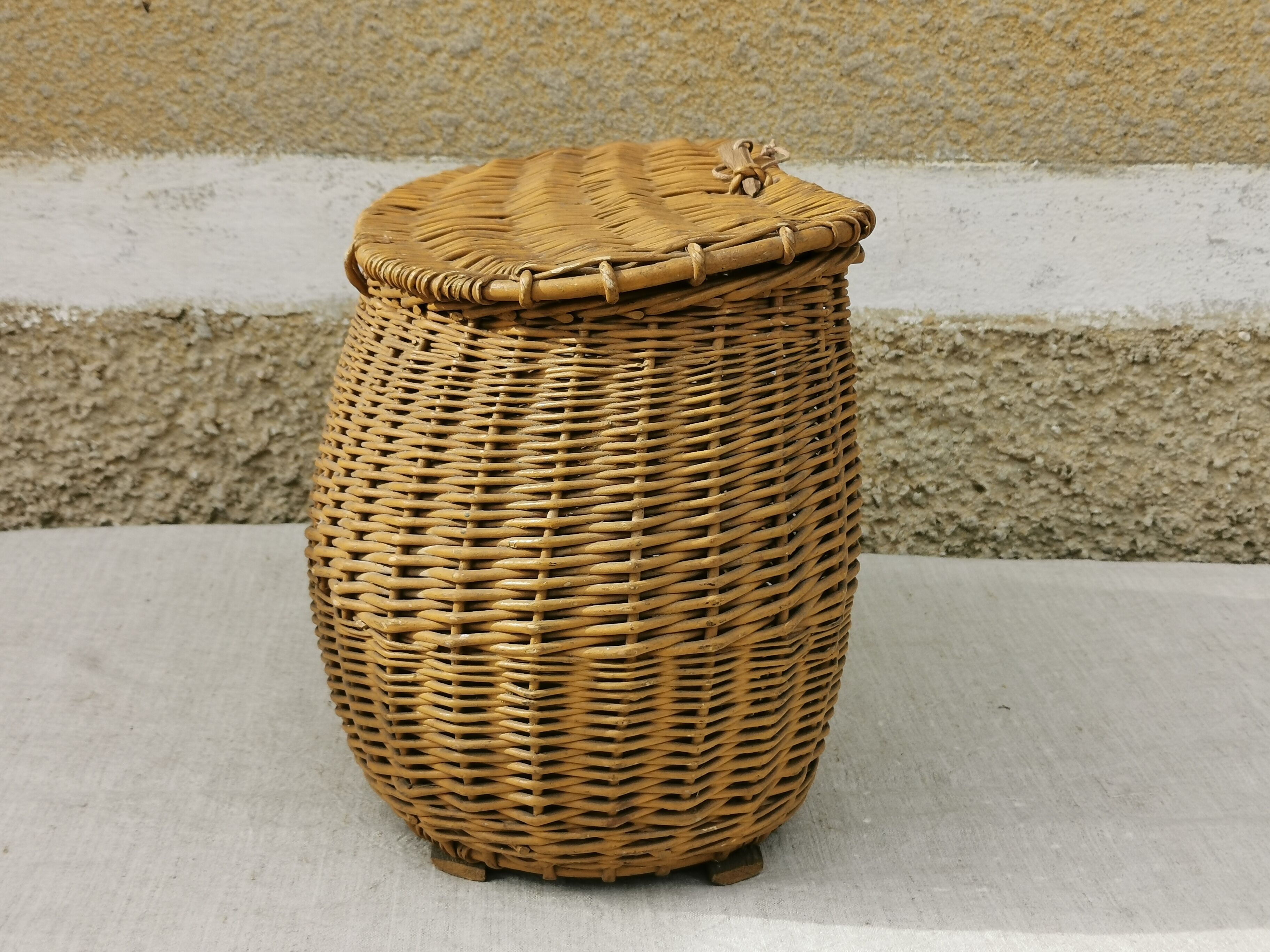 Panier vintage en rotin pour velo
