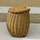 Panier vintage en rotin pour velo