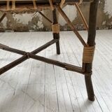 Popular rope, wicker and wood chair