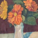 20th century signed bouquet of flowers