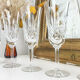 Lot de 6 flûtes en cristal ciselé