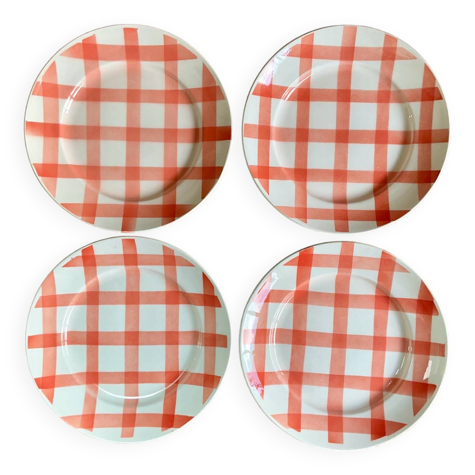 4 Moulin Des Loups “dishcloth” flat plates