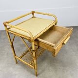 Vintage rattan bedside 60s