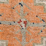 Red & Orange Geometric Pattern Vintage Runner Rug, 102x332Cm