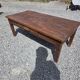 Antique solid oak coffee table, 130cm L