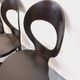 Set of 4 vintage Mouette chairs by Baumann in black wood from the 1960s.