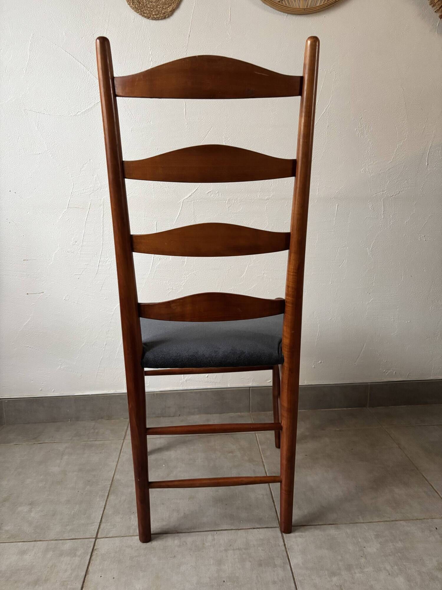 Set of 8 Scandinavian ladderback chairs, 1960s.