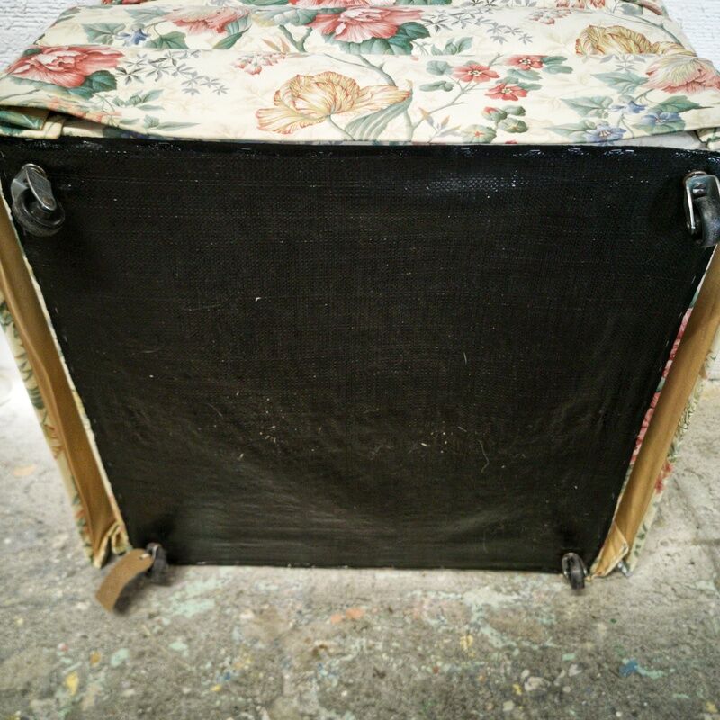 Vintage floral ottoman