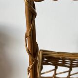 Wicker bottle basket 1970