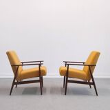 Fauteuil Henryk Lis en tweed jaune 1960