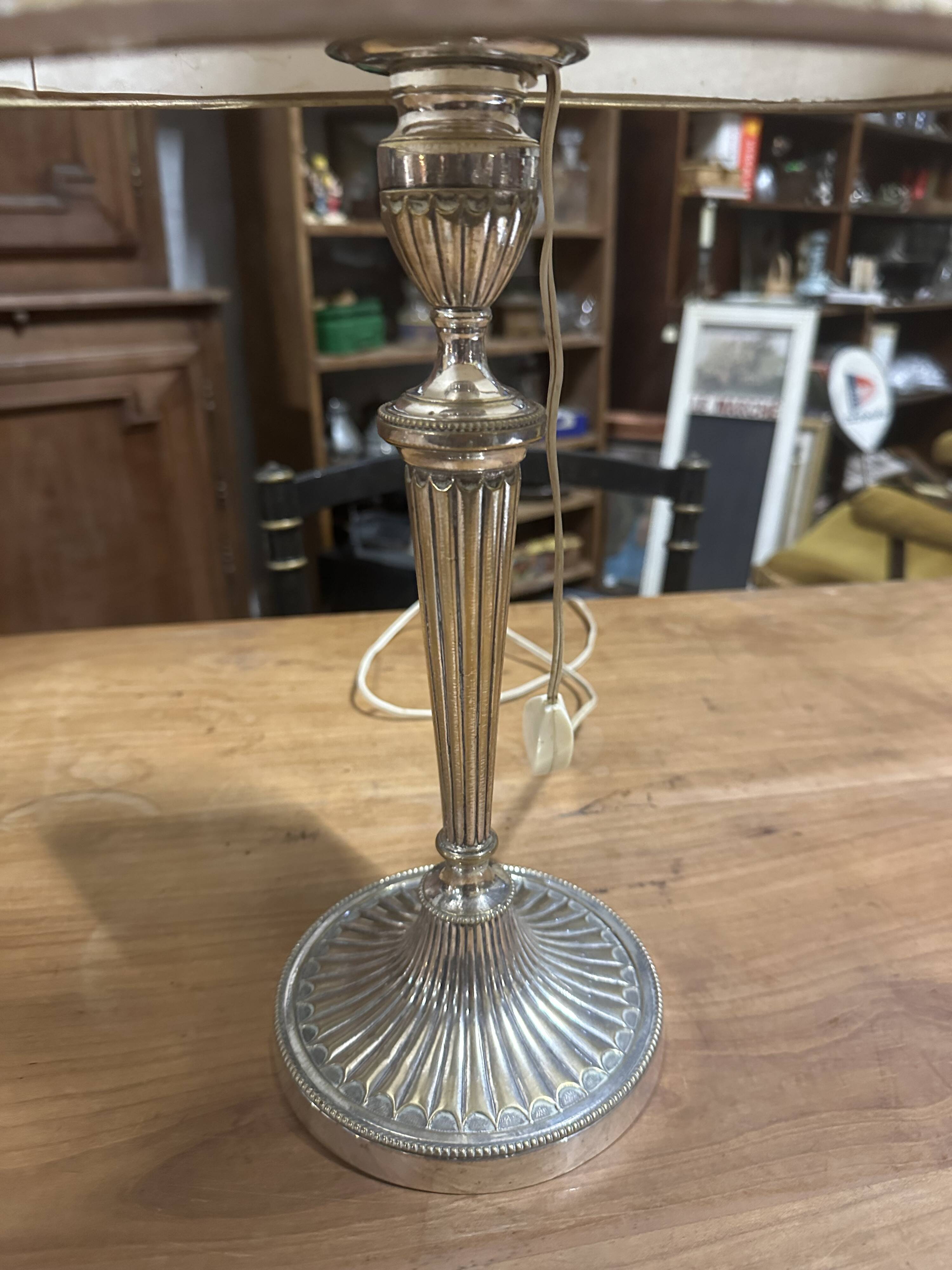 Pair of silver metal torches