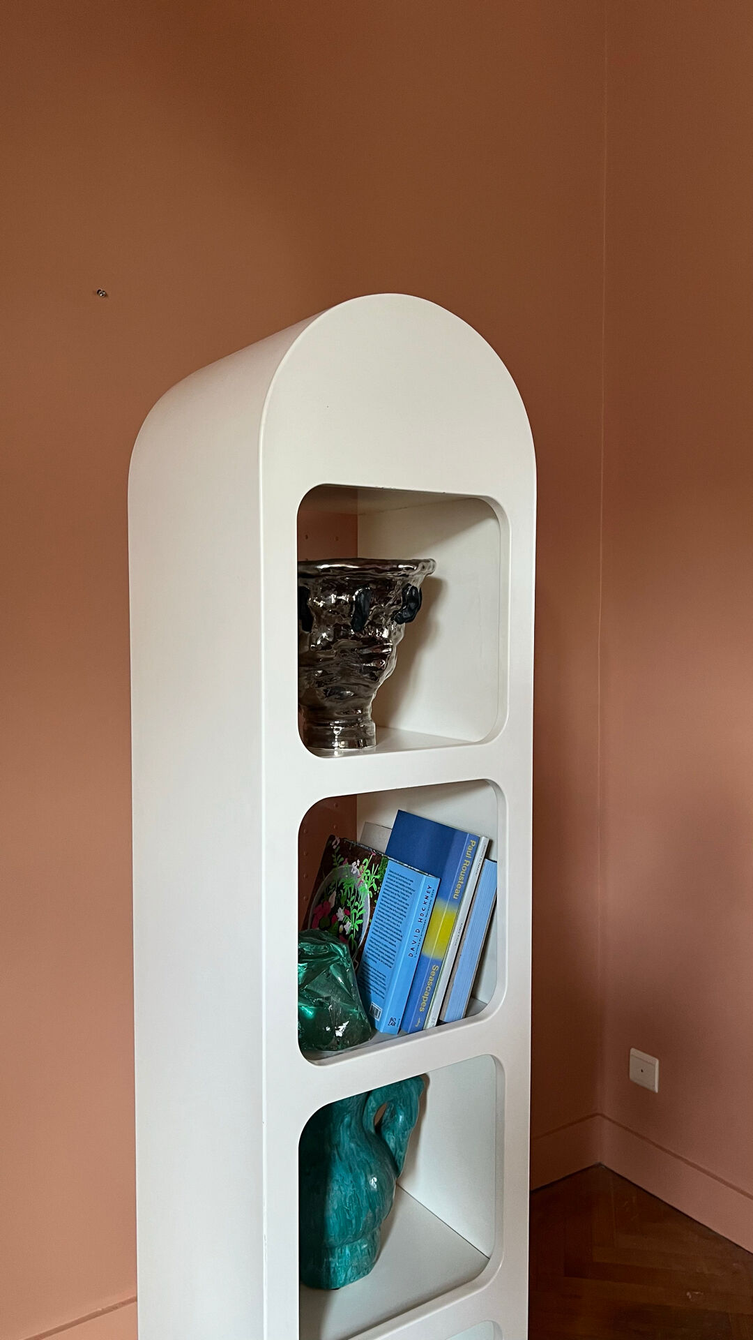 Vintage shelf from the 70s and 80s.