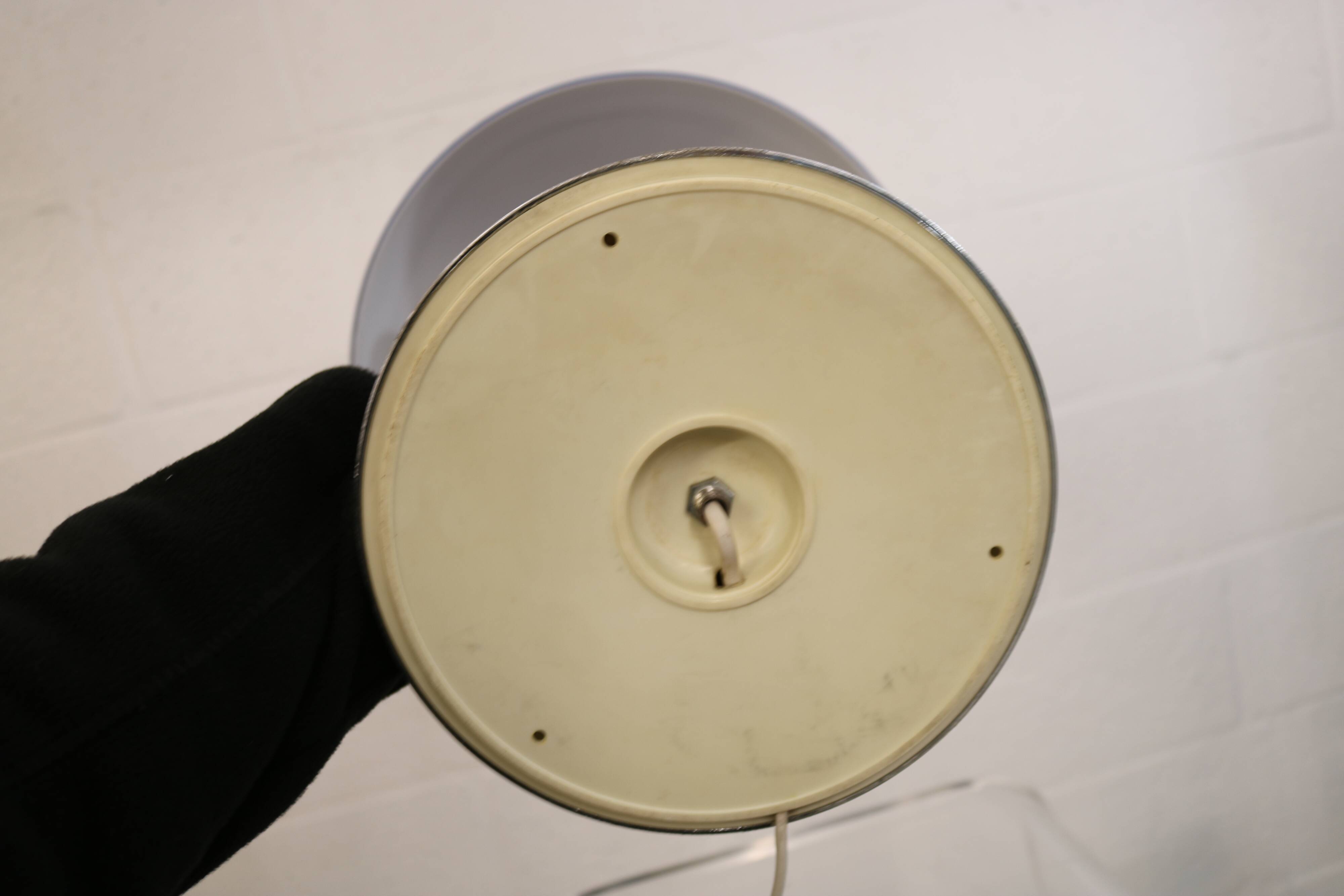 Vintage blue acrylic and chrome mushroom table lamp - Germany Space Age