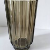 Vintage design smoked glass vase