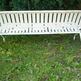Banc de jardin pliant en métal et bois