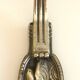 Art Deco wall light, silver-plated bronze, frosted glass, stylized bird decor
