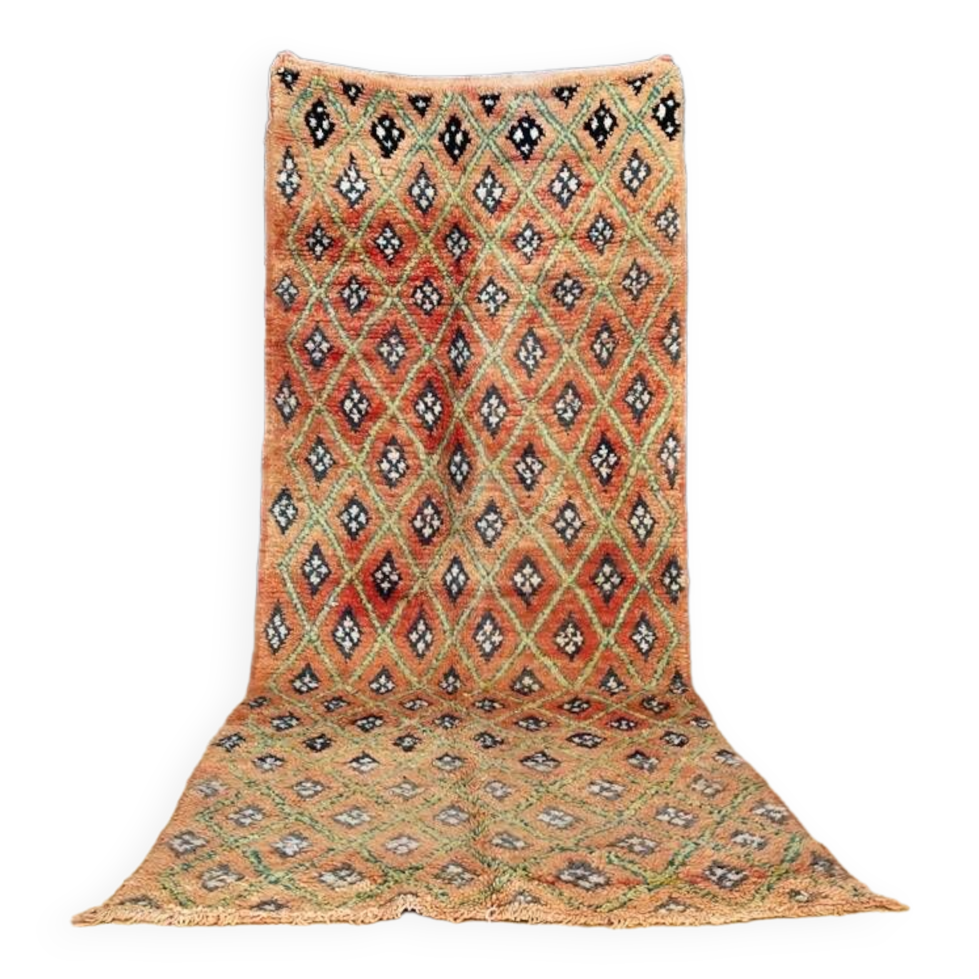 Moroccan Berber rug Boujaad vintage 354 x 133 cm