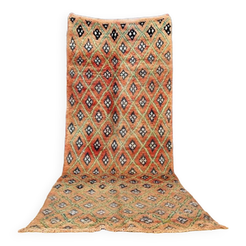 Tapis berbère marocain Boujaad vintage 354 x 133 cm