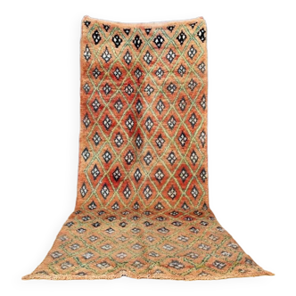 Tapis berbère marocain Boujaad vintage 354 x 133 cm