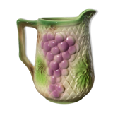 Pitcher in slip - earthenware Saint Clement numbered with fruit and grape basket decoration