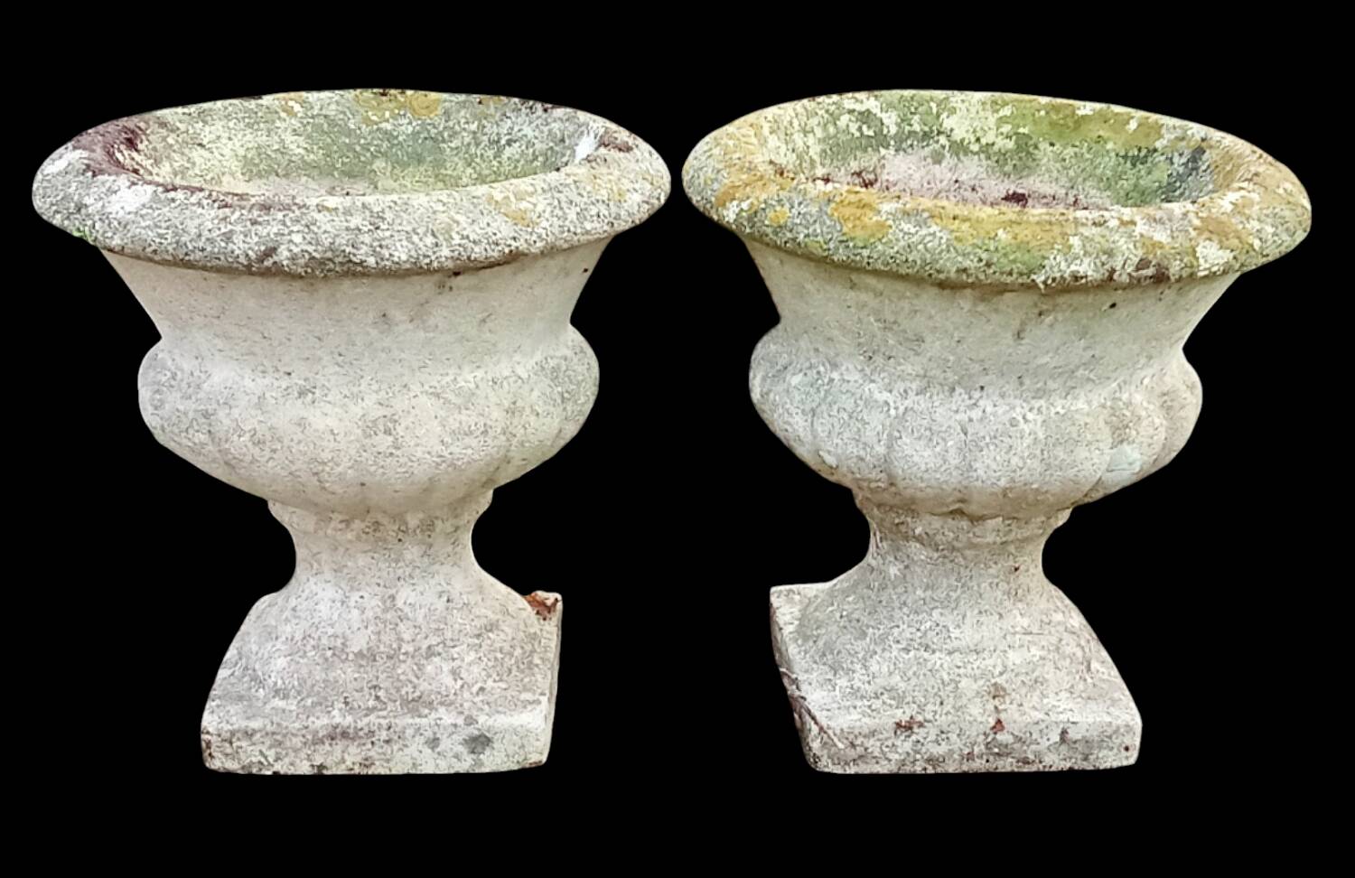 Pair of Medici vases in reconstituted stone