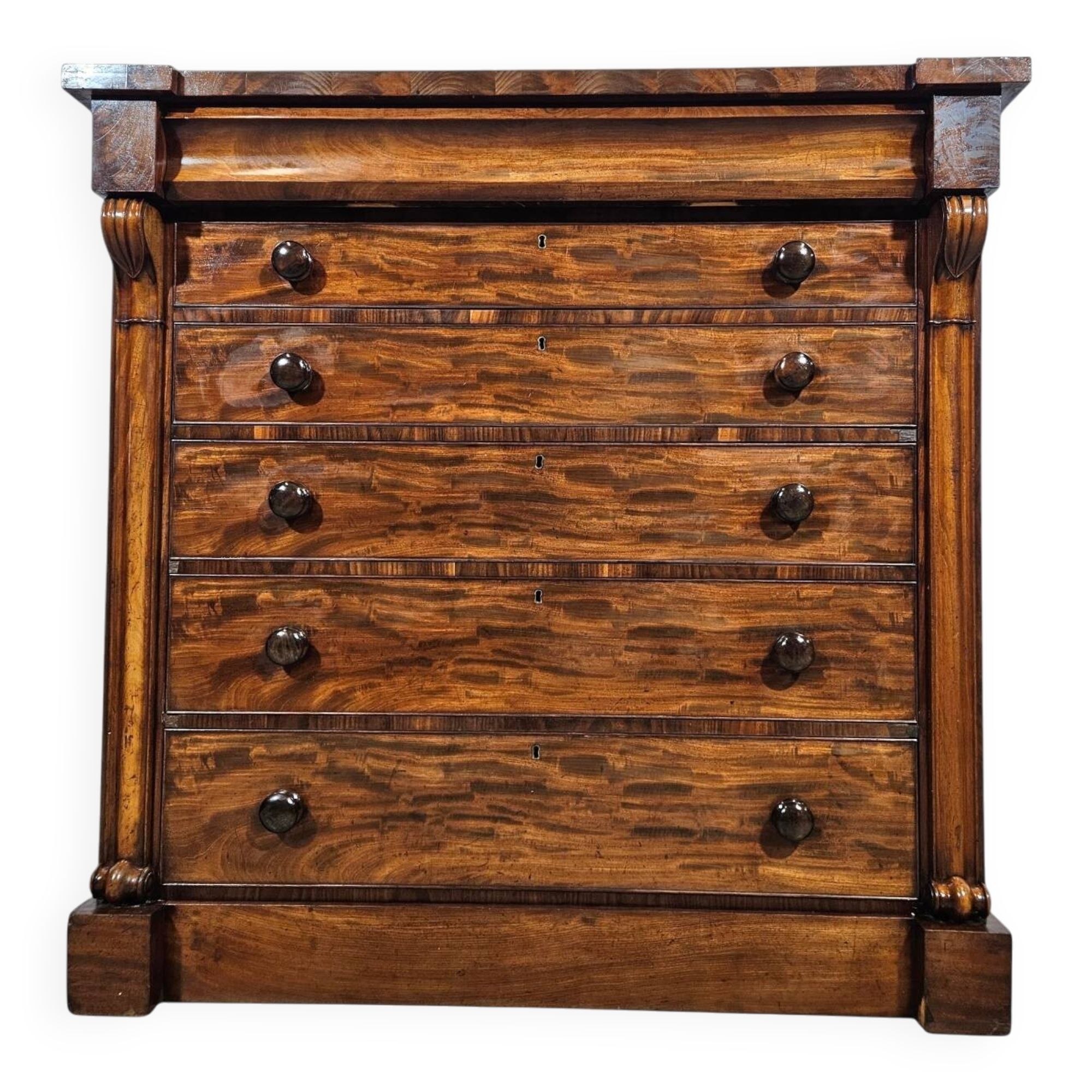 Chiffonier commode Biedermeier/Mahogany, première moitié du 19e siècle
