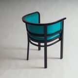 Black armchair with turquoise leather by Marcel Kammerer for Thonet