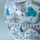 Colorful vase in enamelled terracotta