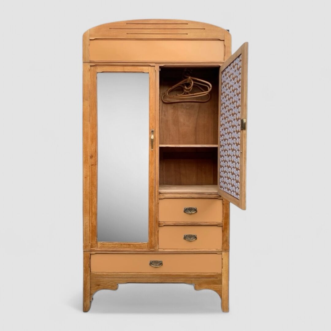 1920s Parisian Art Deco hotel wardrobe, removable