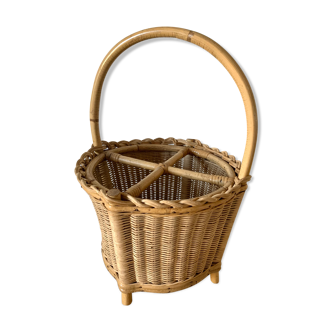 Rattan bottle holders