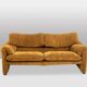 Vico Magistretti. 2-seater sofa, “Maralunga” model. 1970s.