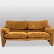 Vico Magistretti. 2-seater sofa, “Maralunga” model. 1970s.